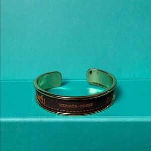 Paris Brown and Gold Cuff Bracelet